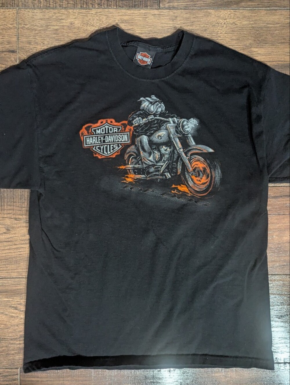 Harley Davidson Mens Black Tshirt Morgan Hill CA Motorcycle Bulldog Bike XL NWOT